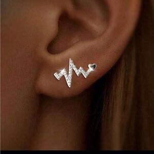 Silver earrings delicate dainty minimalist